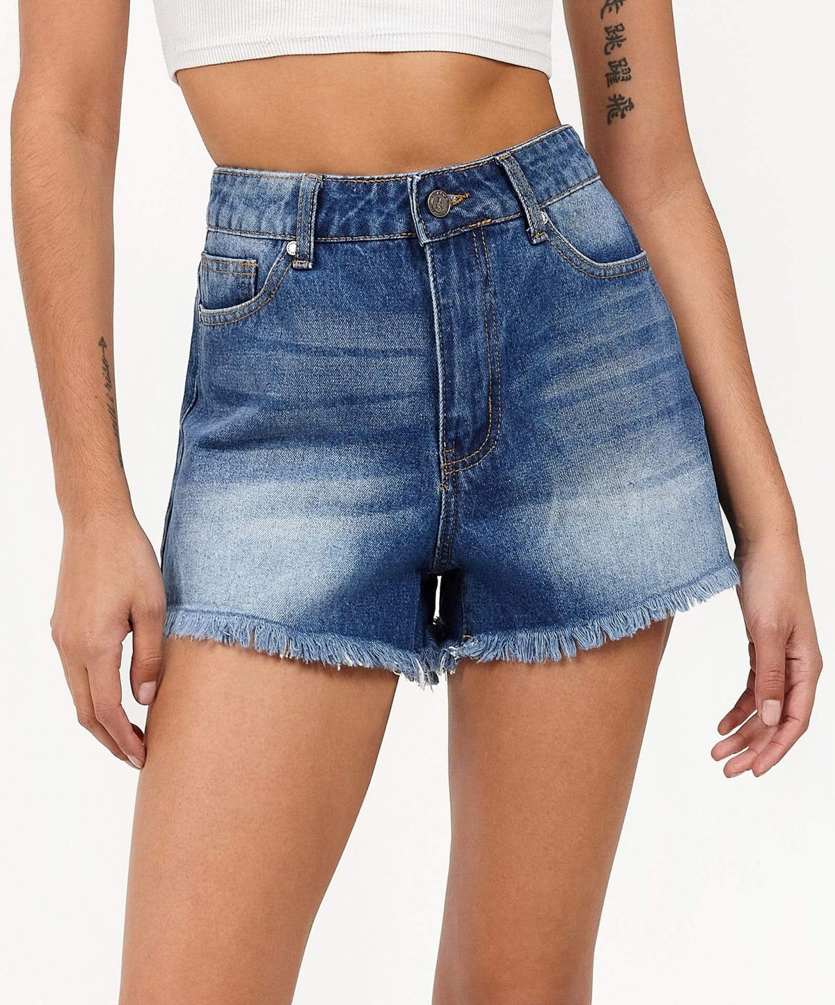 Reason Clothing Signature Victoria Women's Denim Shorts - Blue