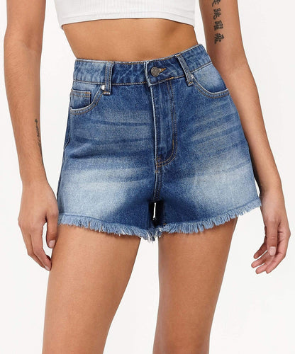 Reason Clothing Signature Victoria Women's Denim Shorts - Blue