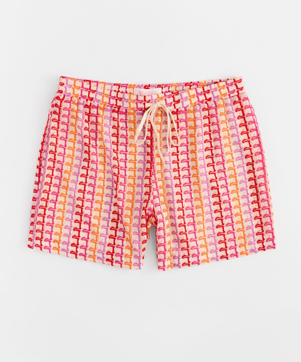 Reason Clothing Premium Sweet Escape Women's Plus Size Textured Knit Shorts - Multicolor