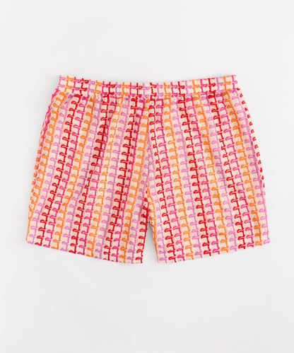 Reason Clothing Premium Sweet Escape Women's Plus Size Textured Knit Shorts - Multicolor