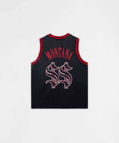 Reason Clothing Best Seller Scarface Money Power Women's Graphic Sleeveless Basketball Jersey - Bl