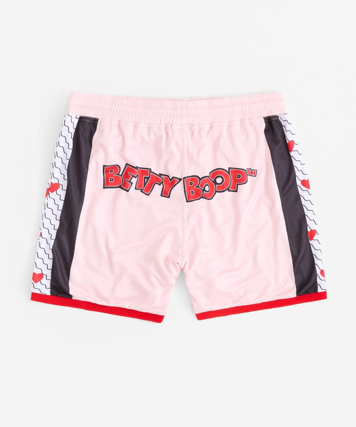 Reason Clothing New Betty Boop Sweetheart Women's Plus Size Basketball Mesh Shorts - Pink