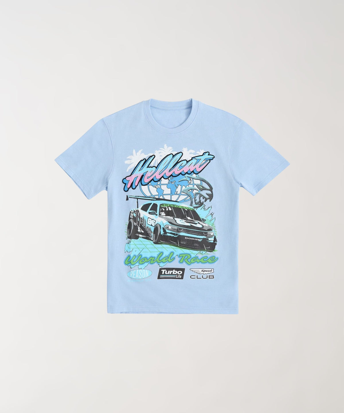 Reason Clothing Classic Hellcat Turbo Life Tee - Light Bue