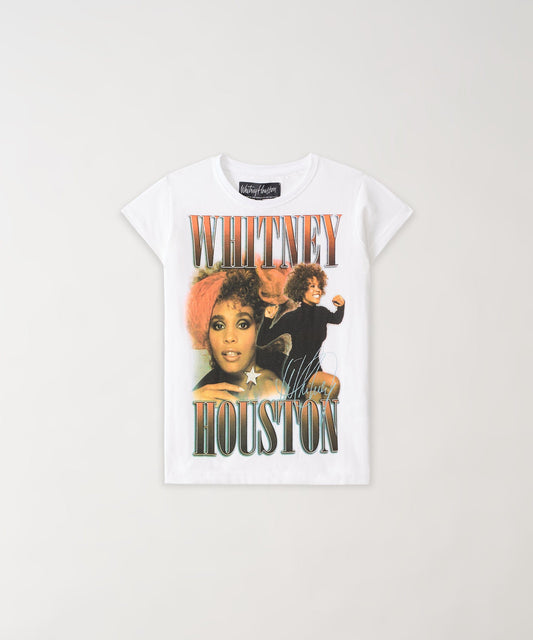 Reason Clothing Recommended Kids Whitney Houston Short Sleeve Tee - White