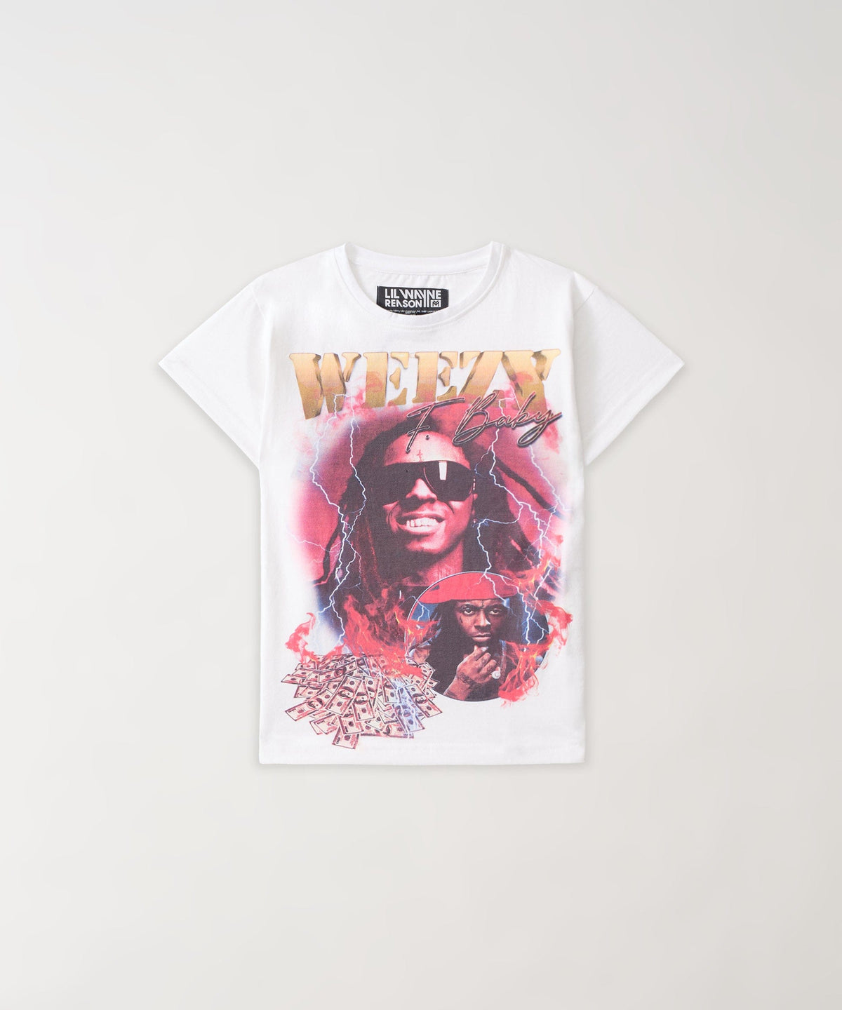 Reason Clothing Special Offer Kids Lil Wayne Short Sleeve Tee - White