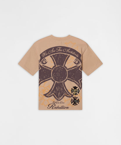 Reason Clothing Featured Kids Rebellion Tapestry Applique Tee - Cream