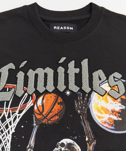 Reason Clothing Discount Kids Dreamer Chenille Patched Short Sleeve Tee - Black