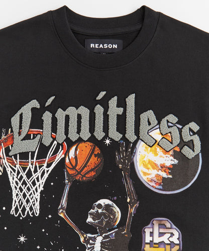 Reason Clothing Discount Kids Dreamer Chenille Patched Short Sleeve Tee - Black