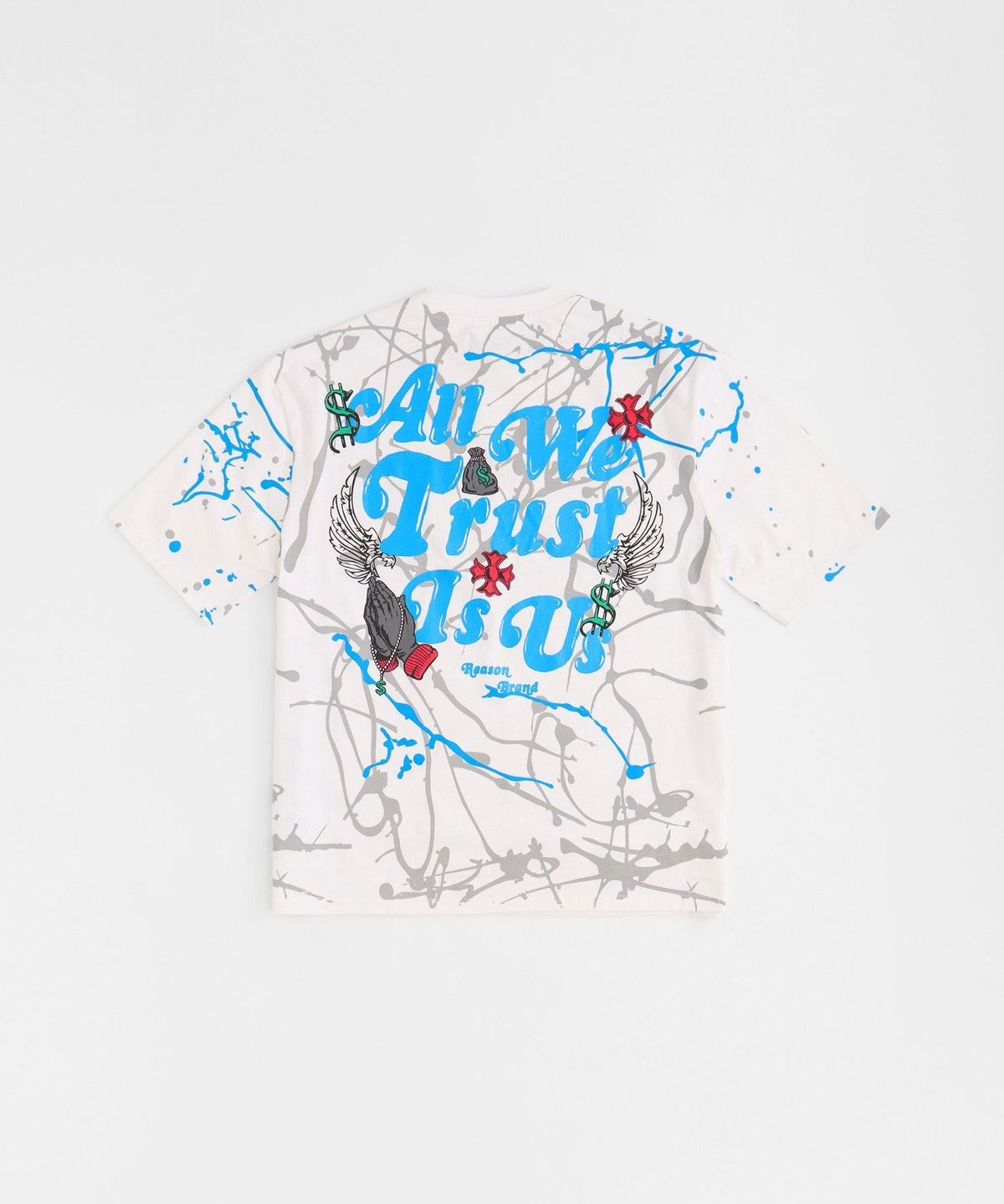 Reason Clothing Trending All We Trust Is Us Kids Short Sleeve Tee - White