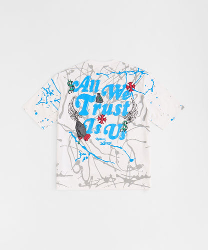 Reason Clothing Trending All We Trust Is Us Kids Short Sleeve Tee - White