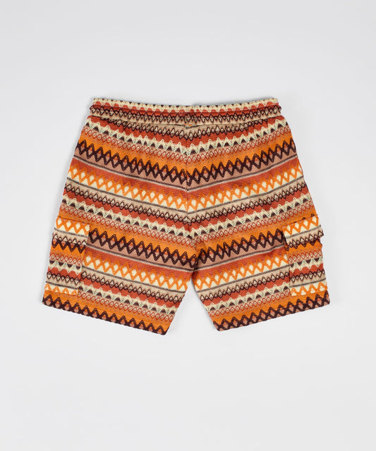 Reason Clothing Sale Kids Retro Jacquard Knit Short - Brown