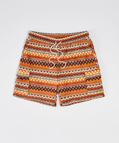 Reason Clothing Sale Kids Retro Jacquard Knit Short - Brown