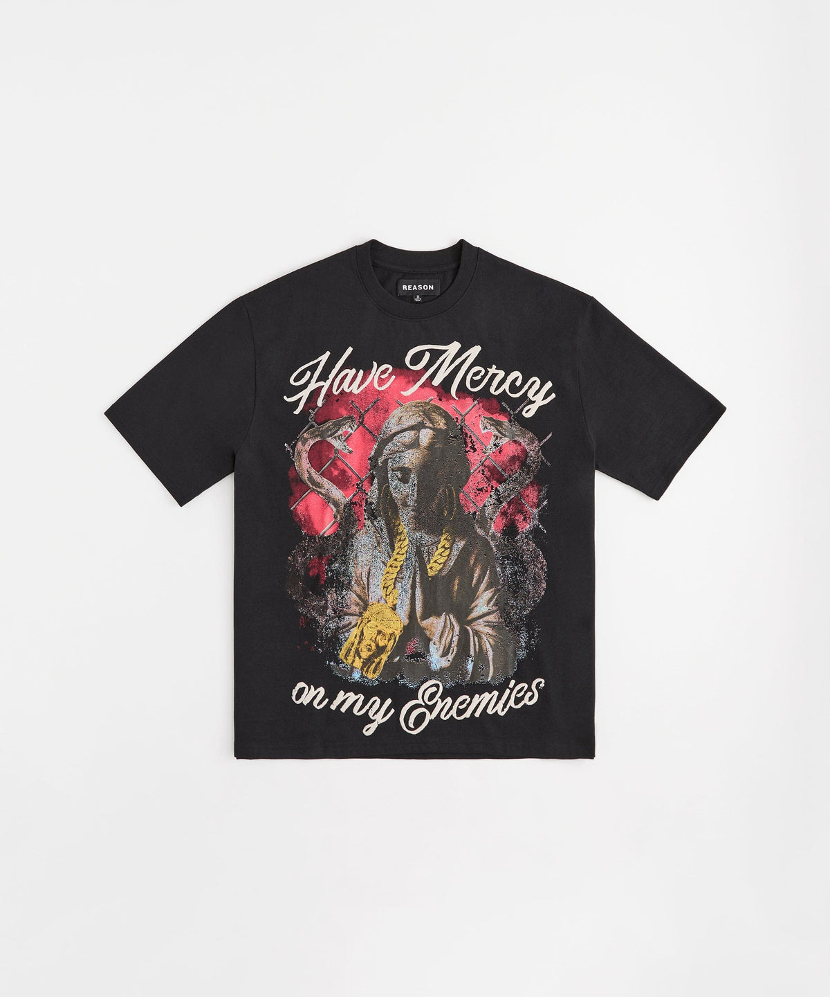 Reason Clothing Great Value Kids Have Mercy Gold Graphic Short Sleeve Tee - Black