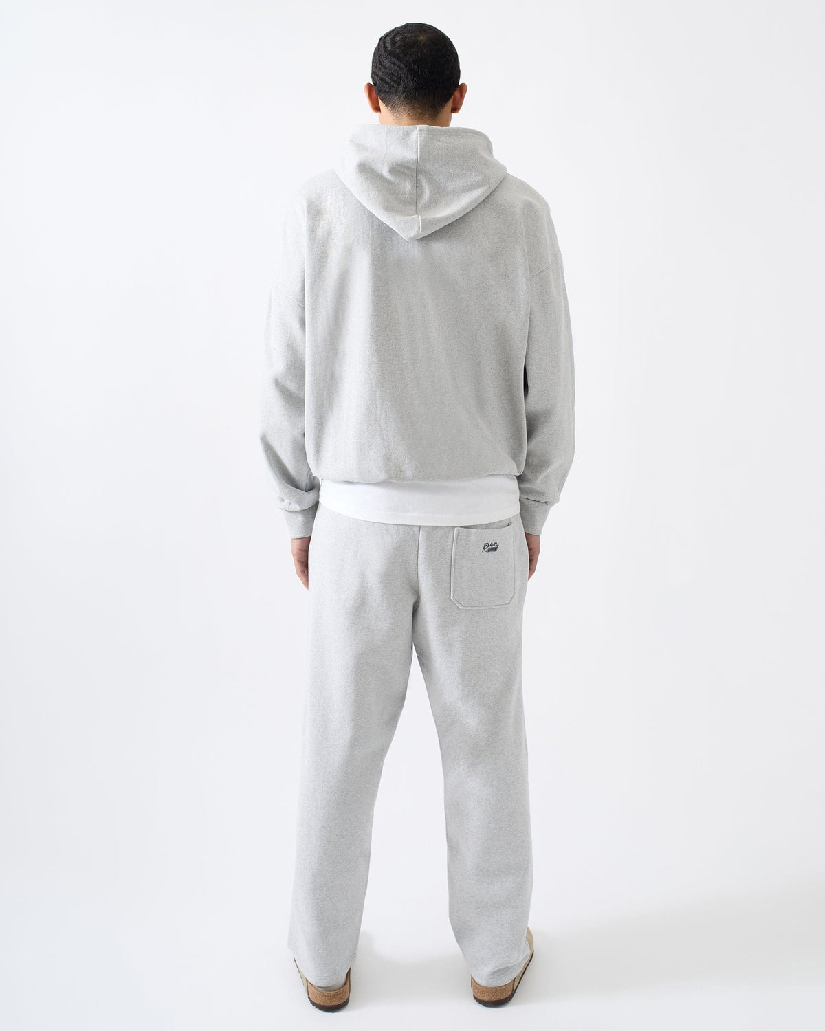 Reason Clothing Top Pick Essential Boxy Fit Zip Up Hoodie - Heather Grey