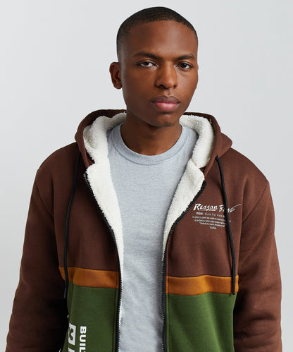 Reason Clothing Exclusive Ryan Zip Up Sherpa Hoodie