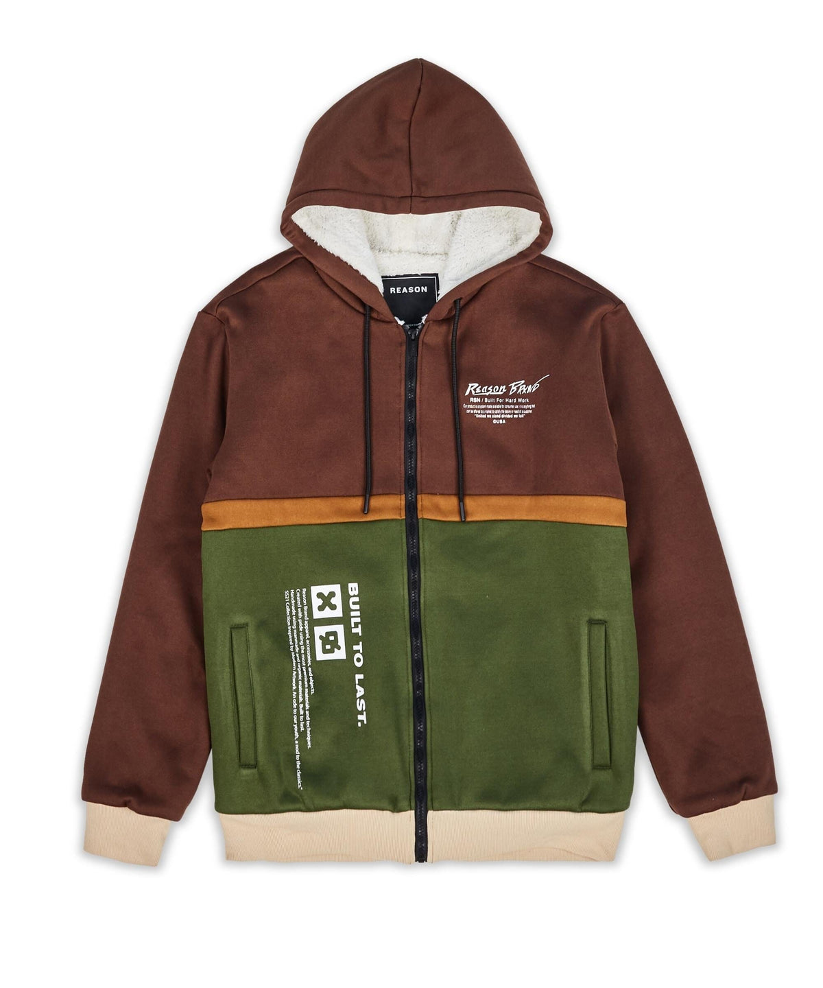 Reason Clothing Exclusive Ryan Zip Up Sherpa Hoodie