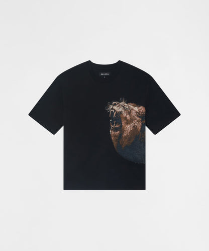 Reason Clothing Sale King's Roar Tapestry Short Sleeve Tee - Black
