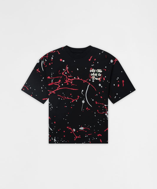 Reason Clothing Premium Painted Tee - Black