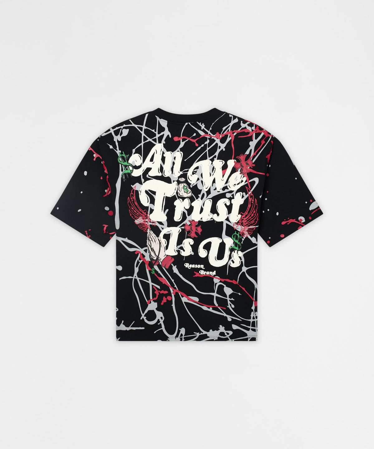 Reason Clothing Premium Painted Tee - Black