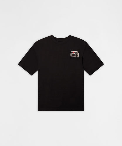 Reason Clothing Deals How High Crew Embroidered Short Sleeve Tee - Black