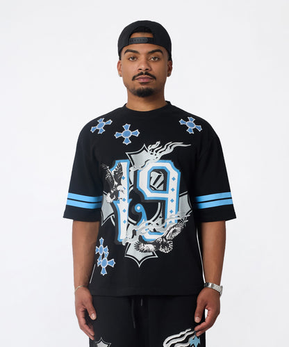 Reason Clothing Discount Crosses Football Tee