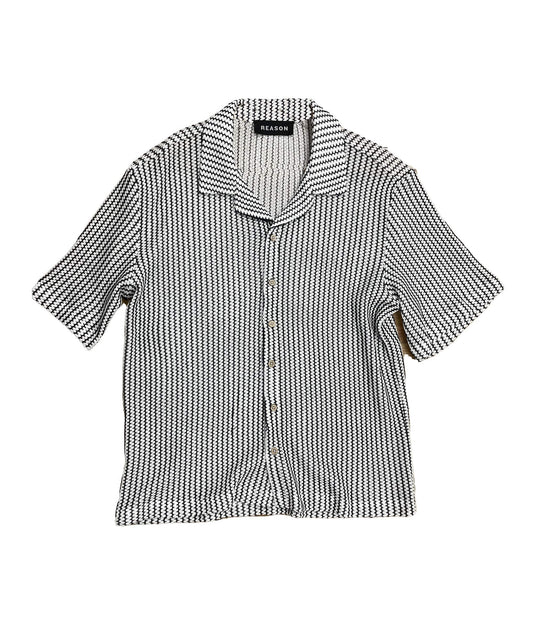 Reason Clothing Value Stripes Black and White Knit Shirt