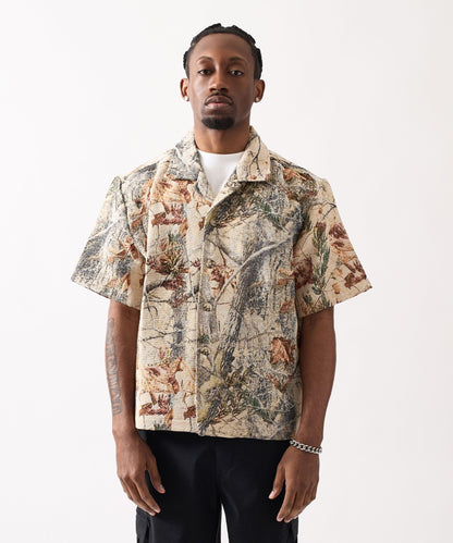 Reason Clothing Trending Tapestry Leisure Button Down Shirt