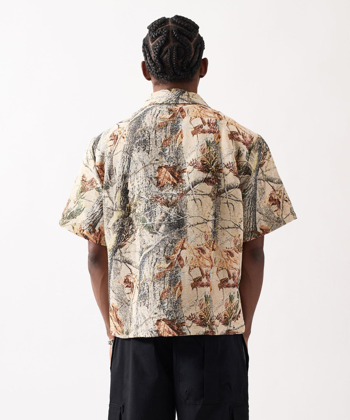 Reason Clothing Trending Tapestry Leisure Button Down Shirt