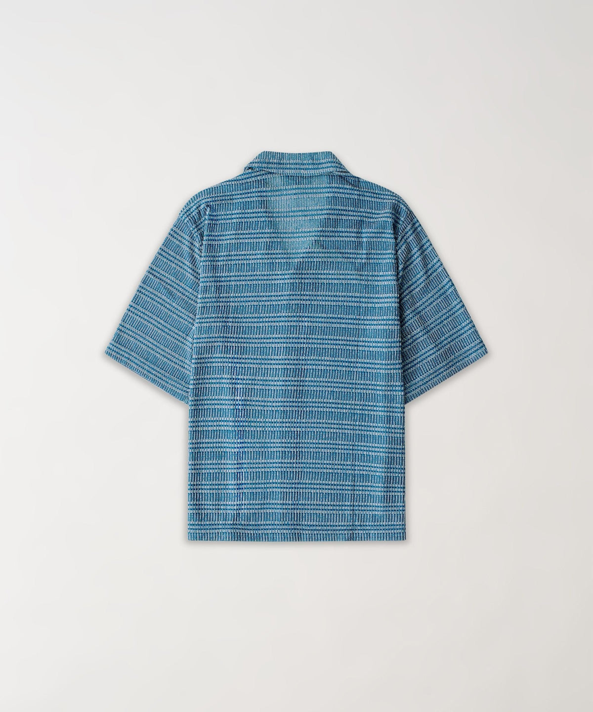 Reason Clothing Latest Textured Streamlined Button Down Shirt - Blue