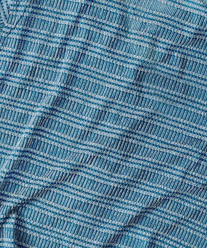 Reason Clothing Latest Textured Streamlined Button Down Shirt - Blue
