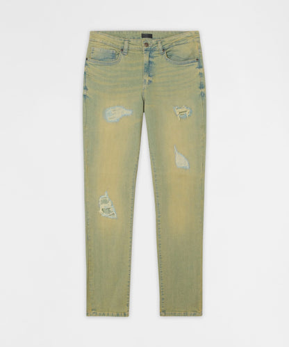 Reason Clothing Sale Essential Distressed Skinny Jeans - Vintage Blue