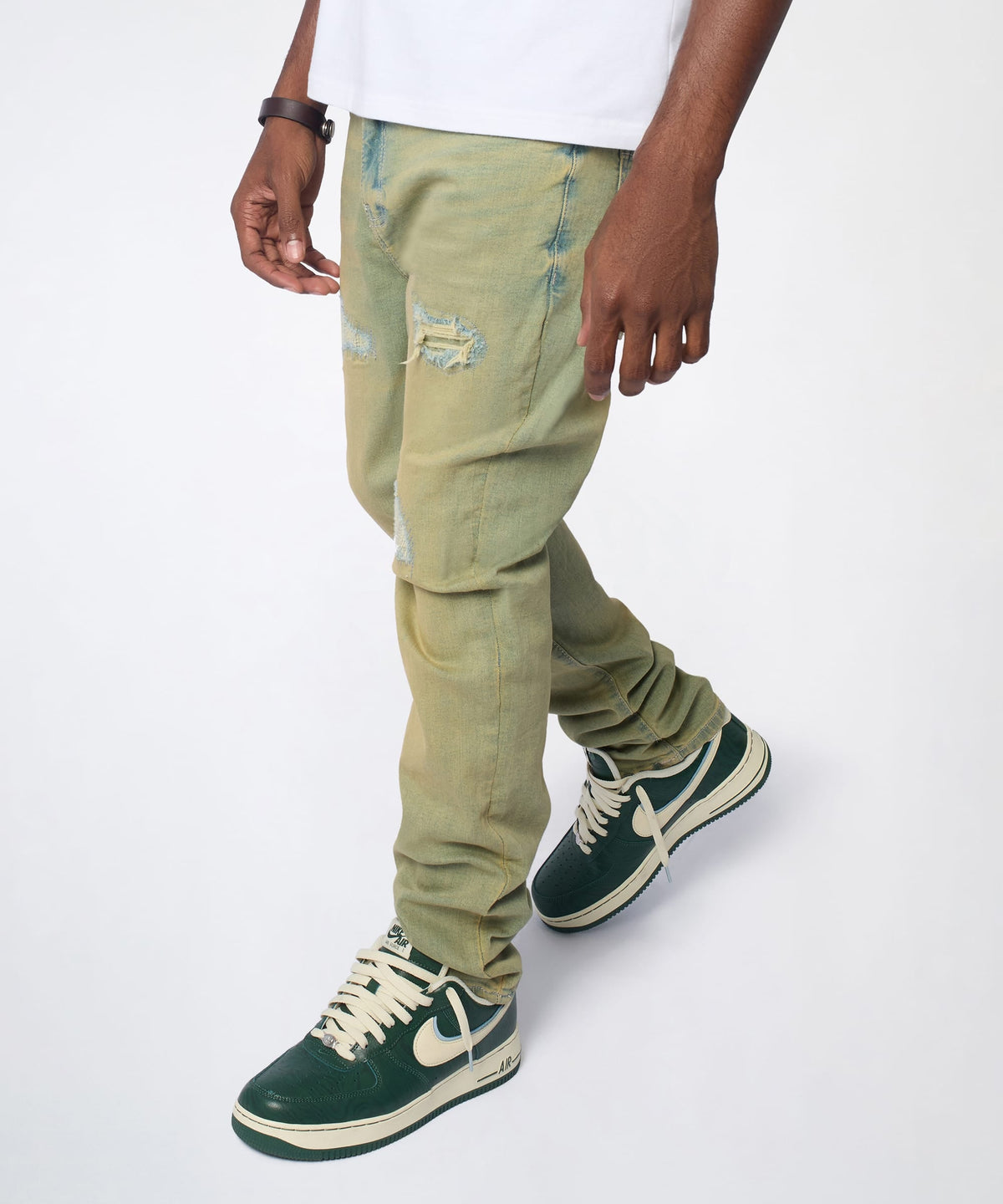 Reason Clothing Sale Essential Distressed Skinny Jeans - Vintage Blue