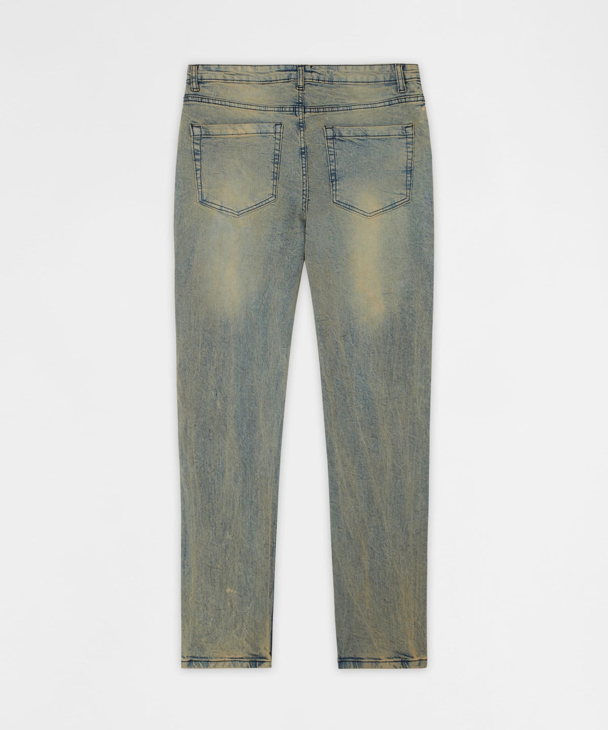 Reason Clothing Quality Ladder Distressed Studded Skinny Jean - Blue
