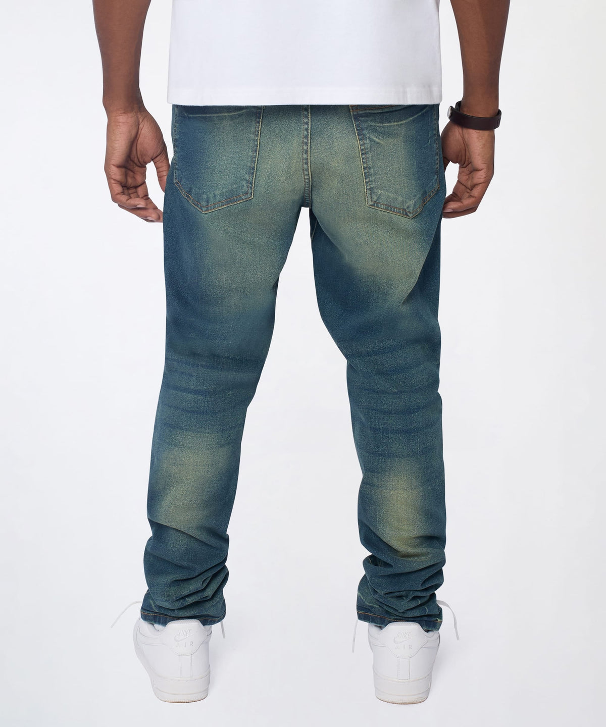 Reason Clothing Best Price Everyday Distressed Skinny Jeans - Vintage Blue