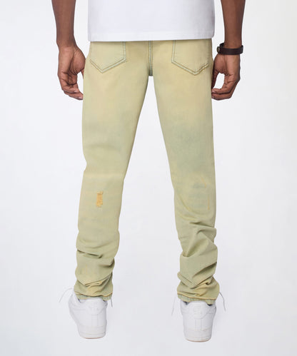 Reason Clothing Discount Mended Distressed Skinny Jeans - Light Blue