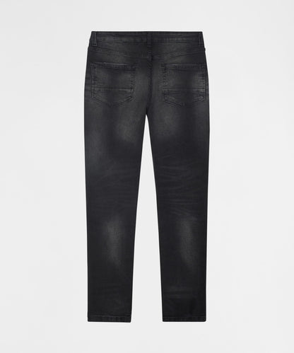 Reason Clothing Value Midnight Distressed Skinny Jeans - Black