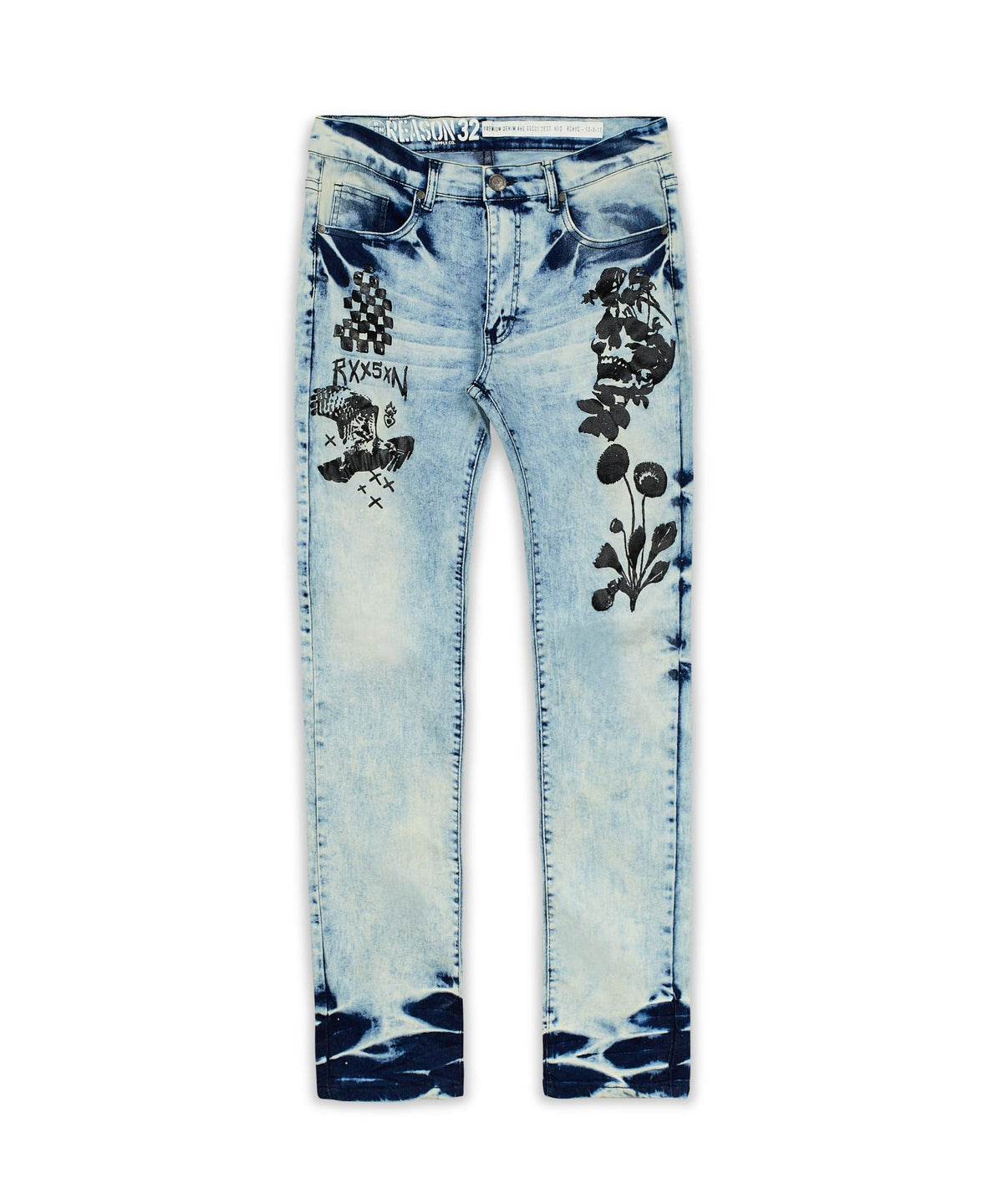 Reason Clothing Everyday Reach Plus Size Skinny Jeans - Blue