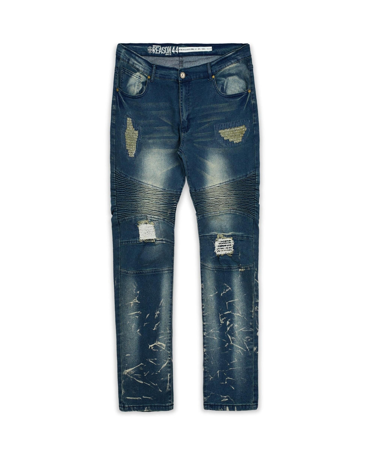 Reason Clothing Special Offer Mulberry Plus Size Moto Denim Jeans
