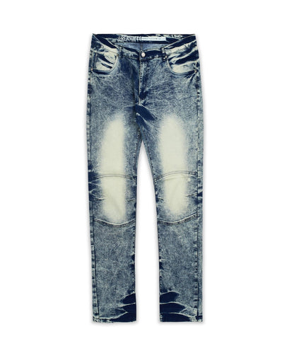 Reason Clothing Discount Overdrive Moto Plus Size Jeans - Blue