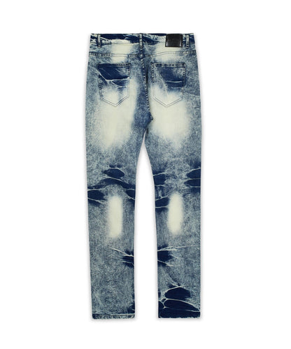 Reason Clothing Discount Overdrive Moto Plus Size Jeans - Blue
