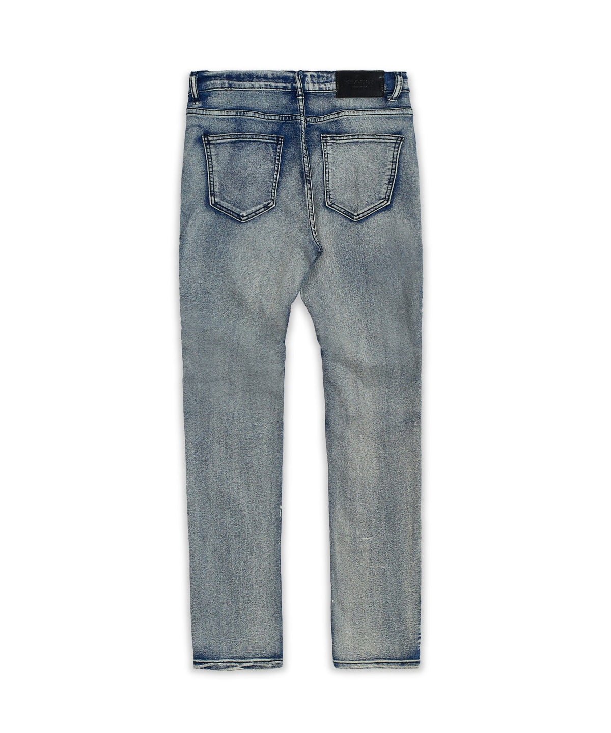 Reason Clothing Smart Buy Splatter Moto Plus Size Skinny Jeans - Blue