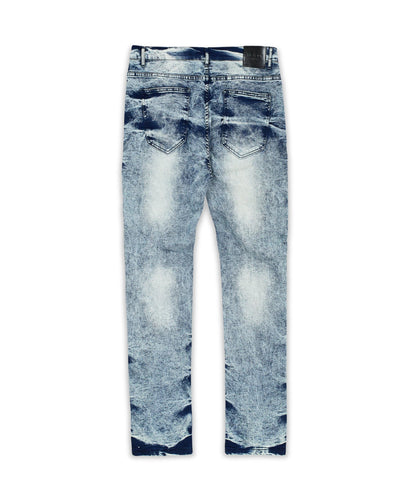 Reason Clothing Smart Buy Splatter Plus Size Denim Jeans - Blue