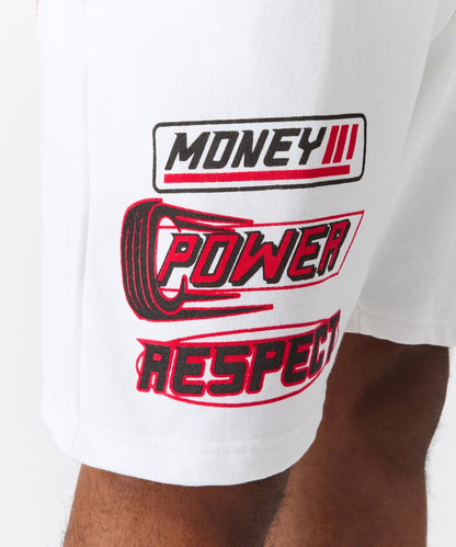 Reason Clothing Top Pick Scarface Applique Racing Short - White
