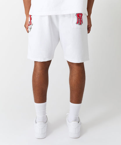 Reason Clothing Top Pick Scarface Applique Racing Short - White
