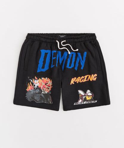 Reason Clothing Trusted Dodge Demon Fleece Short - Black