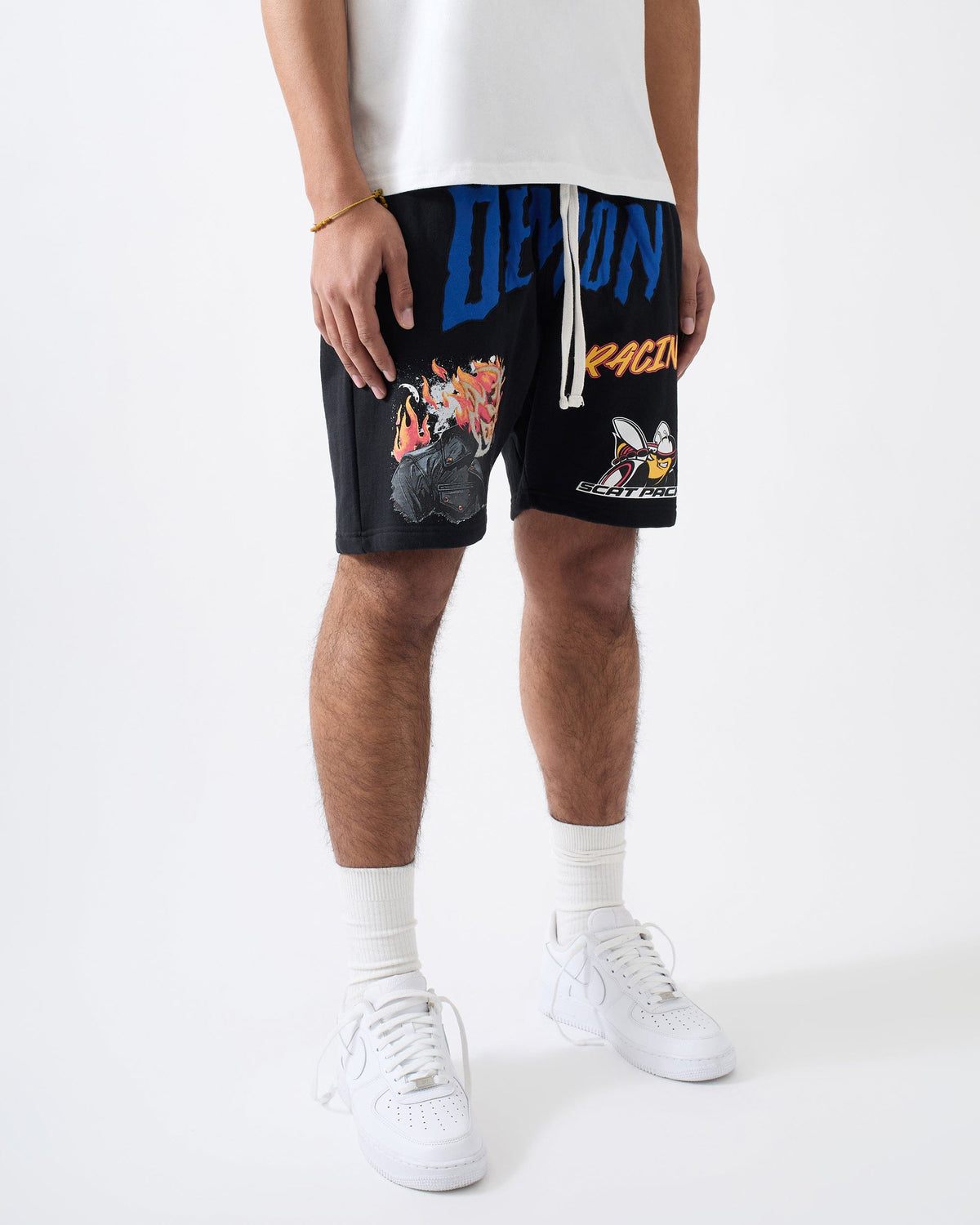 Reason Clothing Trusted Dodge Demon Fleece Short - Black
