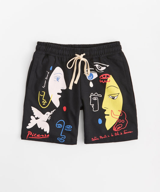 Reason Clothing Value Picasso Art Short - Black