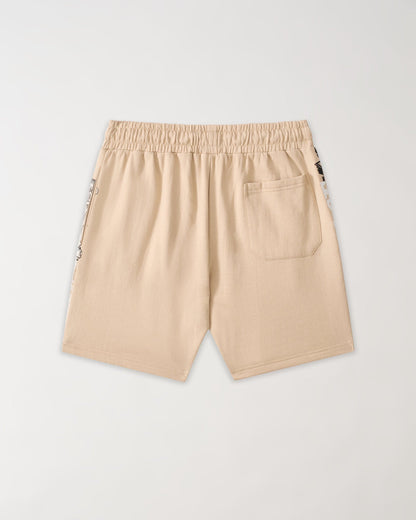 Reason Clothing Classic Scarface Applique Fleece Short - Khaki
