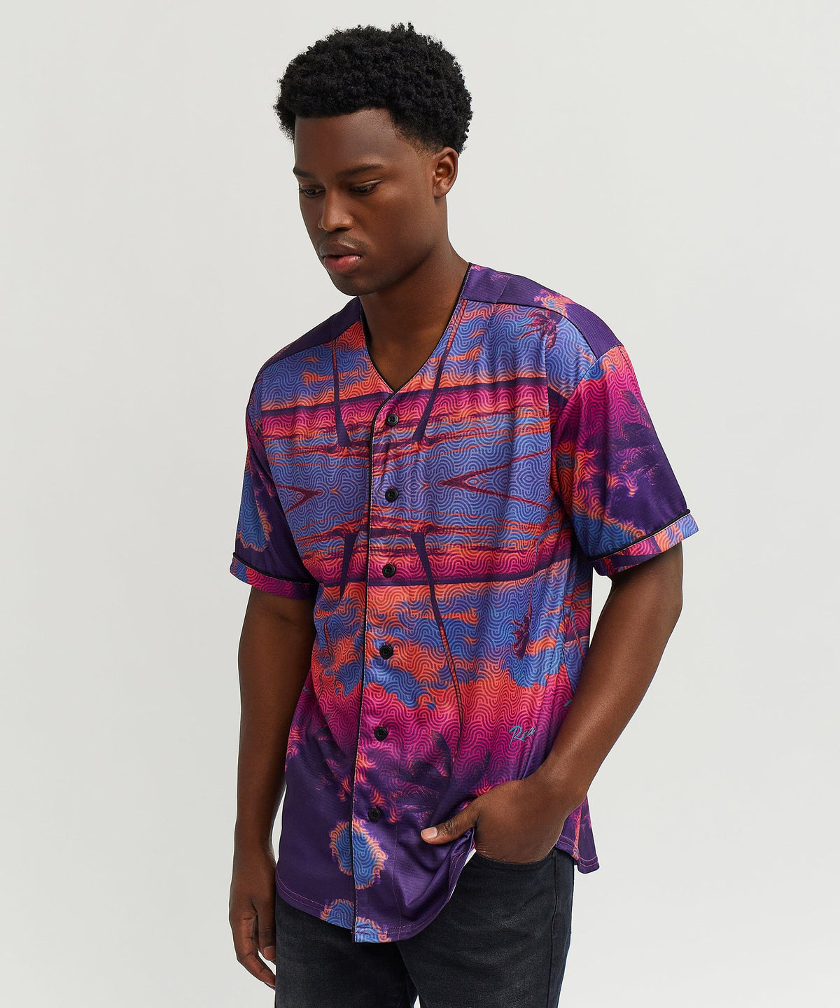 Reason Clothing Trending Sunsets & Sol-mates Baseball Jersey