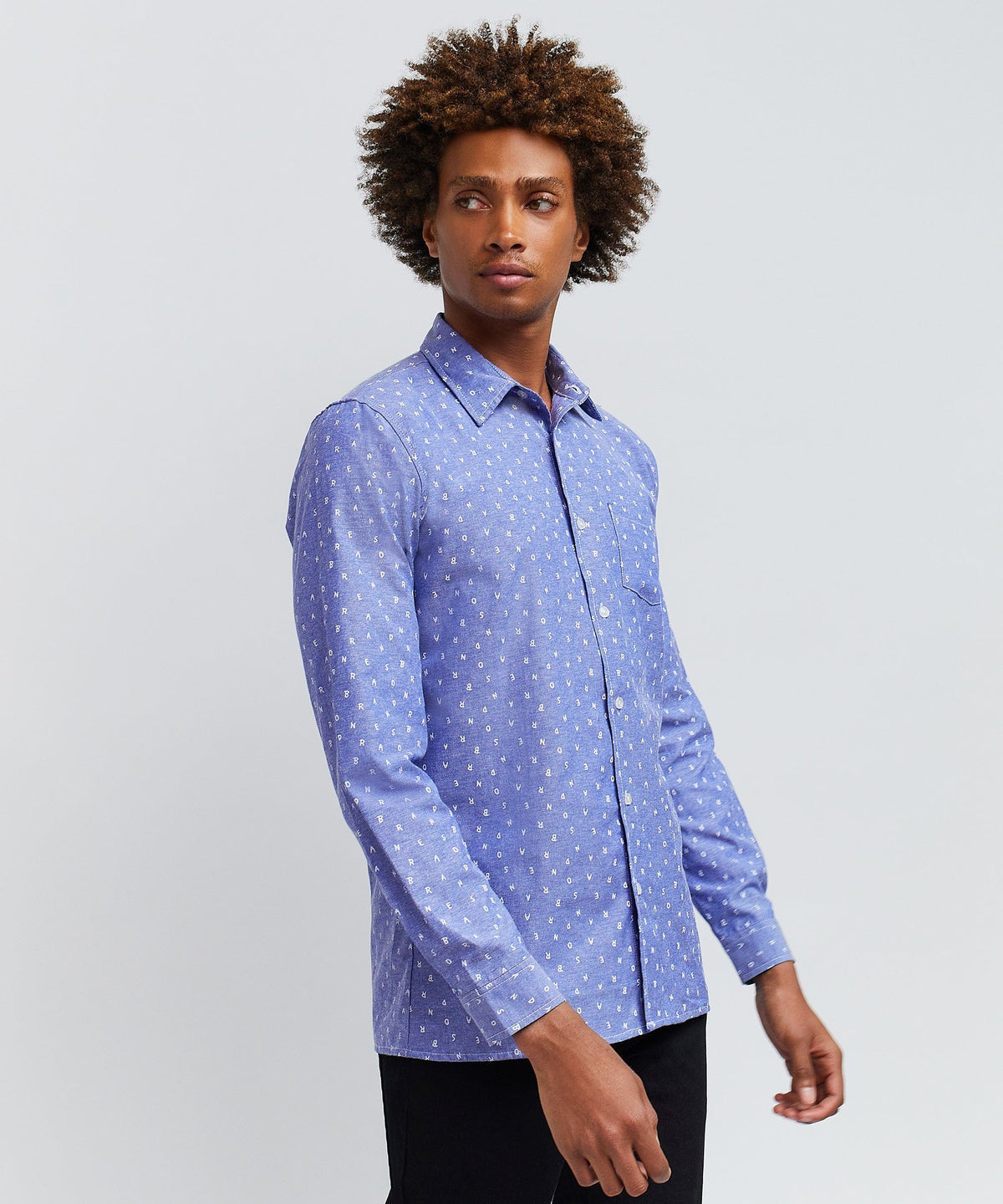 Reason Clothing Best Price Reason Long Sleeve Oxford Shirt